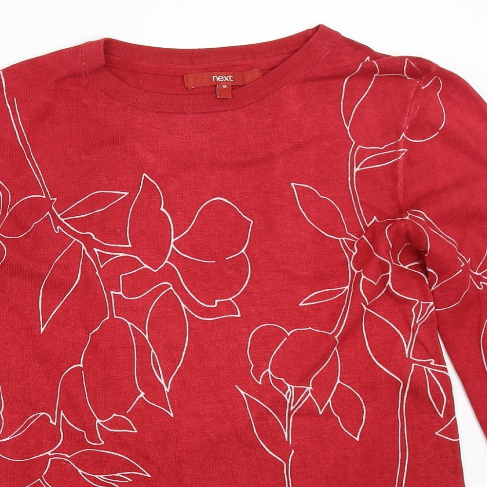 Womens UK Size 10 NEXT Red Pullover Jumper