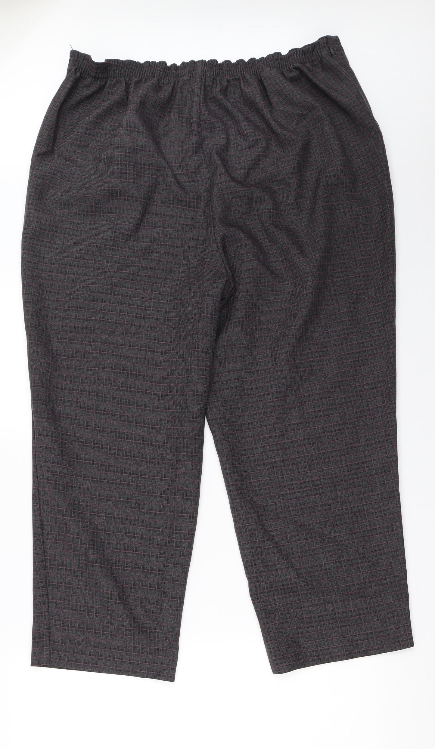 BM Womens Grey   Cropped Trousers Size 18 L24.5 in