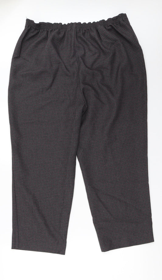 BM Womens Grey   Cropped Trousers Size 18 L24.5 in