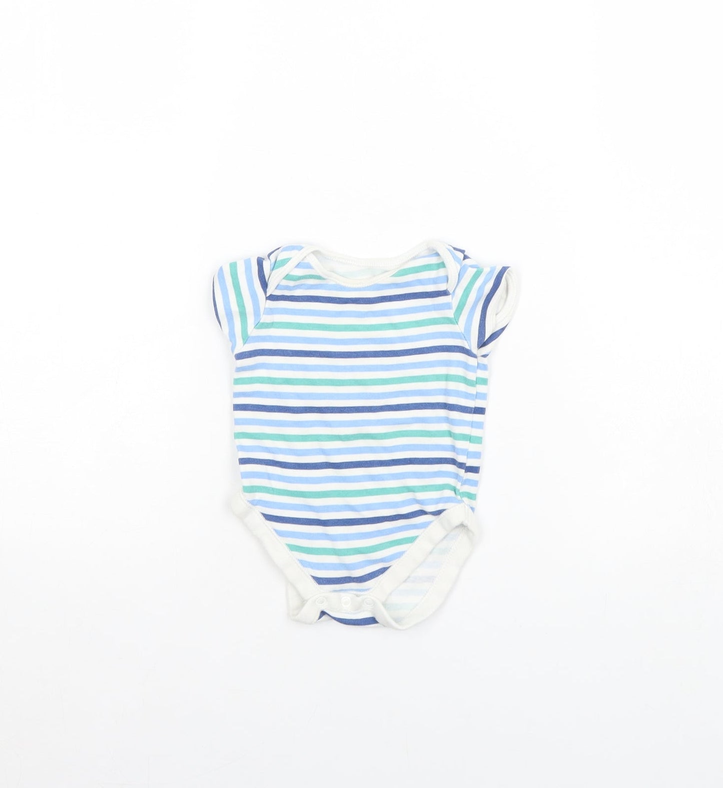 George Baby Multicoloured Striped  Babygrow One-Piece Size 6-9 Months