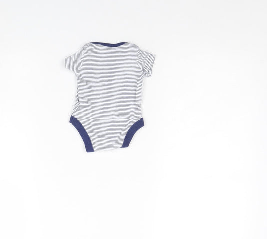 F&F Baby Blue Striped  Babygrow One-Piece Size 0-3 Months
