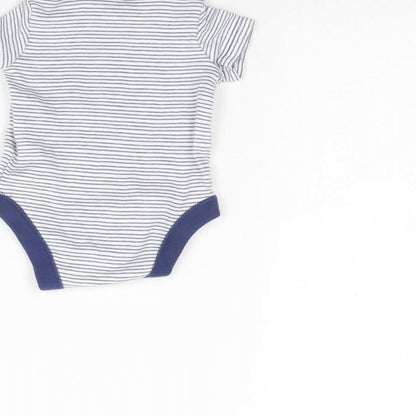 F&F Baby Blue Striped  Babygrow One-Piece Size 0-3 Months