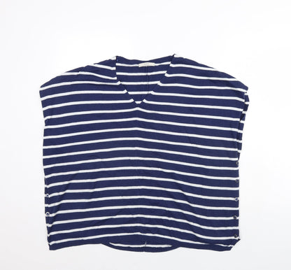 George Womens Blue Striped  Pullover Jumper Size S