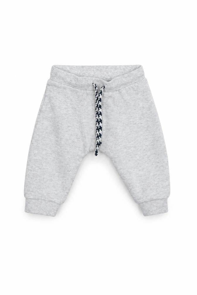 Front view of F&F Baby Grey Jogger Trousers, size 6-9, Months