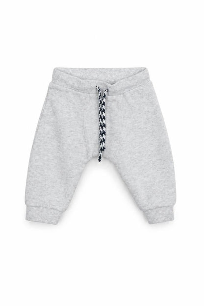 Front view of F&F Baby Grey Jogger Trousers, size 6-9, Months