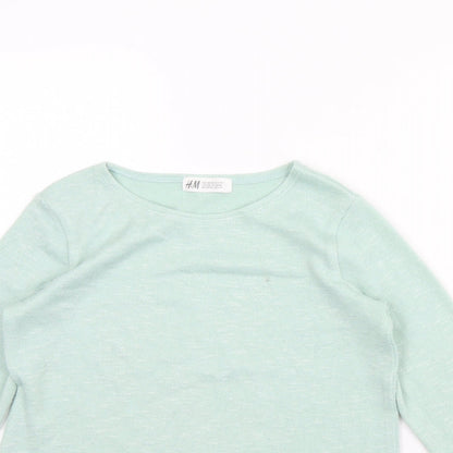 H&M Girls Green   Pullover Jumper Size 8 Years