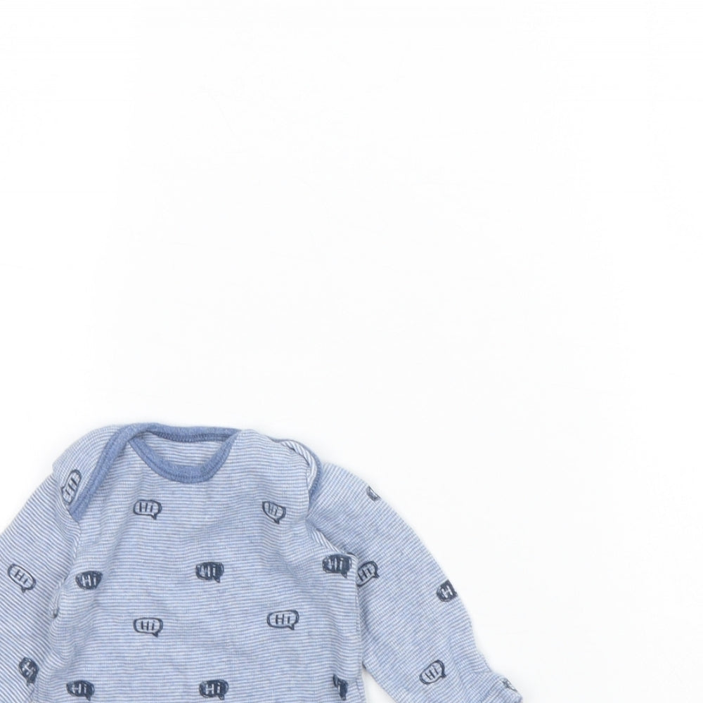 George Baby Blue Spotted  Pullover Jumper Size 0-3 Months  - Hi