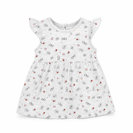 Primark Girls Grey Spotted  Fit & Flare  Size 3-6 Months
