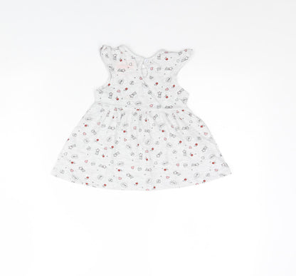 Primark Girls Grey Spotted  Fit & Flare  Size 3-6 Months