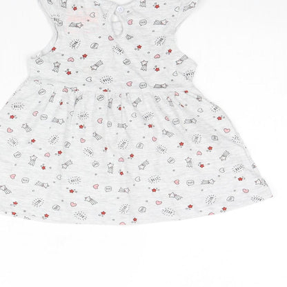 Primark Girls Grey Spotted  Fit & Flare  Size 3-6 Months