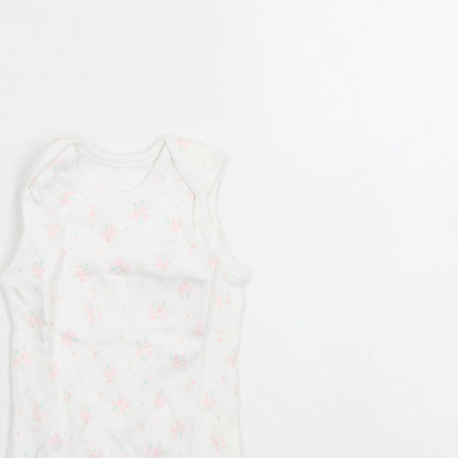 TU Baby White Floral  Babygrow One-Piece Size 3-6 Months