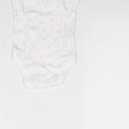 TU Baby White Floral  Babygrow One-Piece Size 3-6 Months
