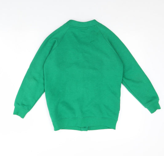 Woodbank Girls Green   Cardigan Jumper Size 9 Years