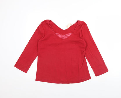 Womens UK Size M Adini Red Basic Blouse