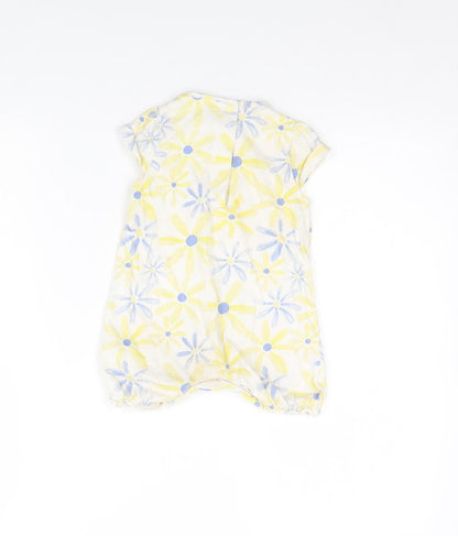 NEXT Baby White Floral  Babygrow One-Piece Size 9-12 Months