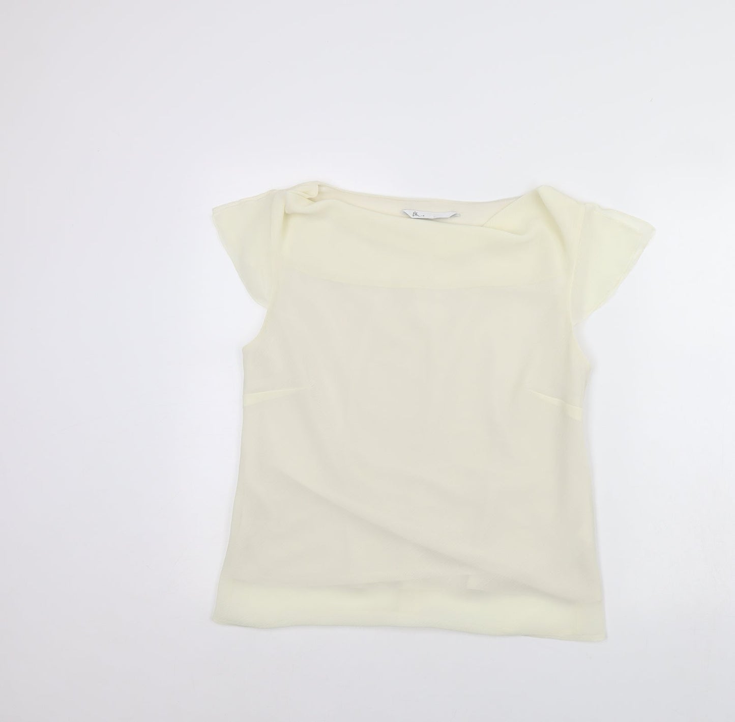 Womens UK Size 14 BHS Ivory Basic Blouse
