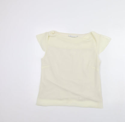 Womens UK Size 14 BHS Ivory Basic Blouse