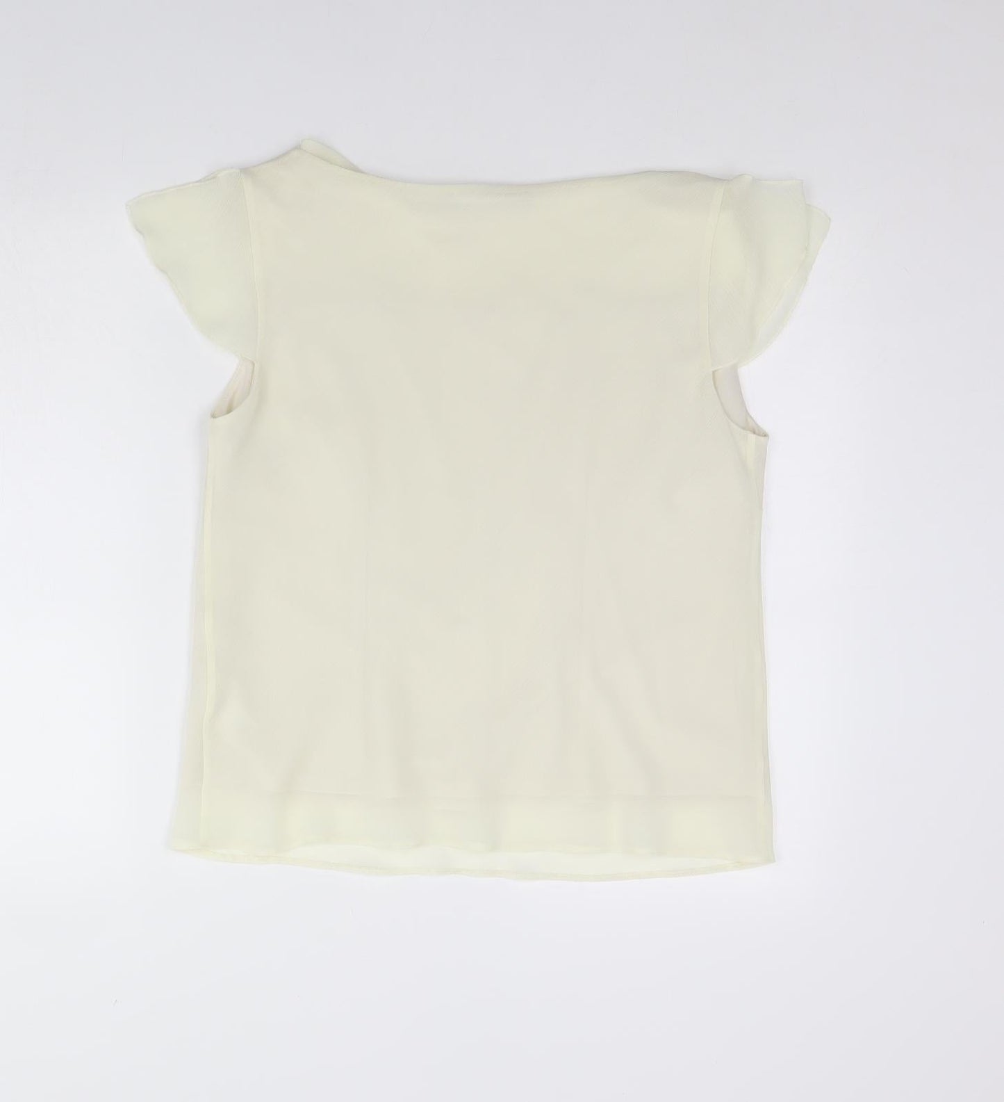Womens UK Size 14 BHS Ivory Basic Blouse