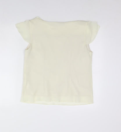 Womens UK Size 14 BHS Ivory Basic Blouse