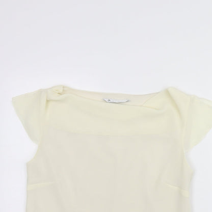 Womens UK Size 14 BHS Ivory Basic Blouse