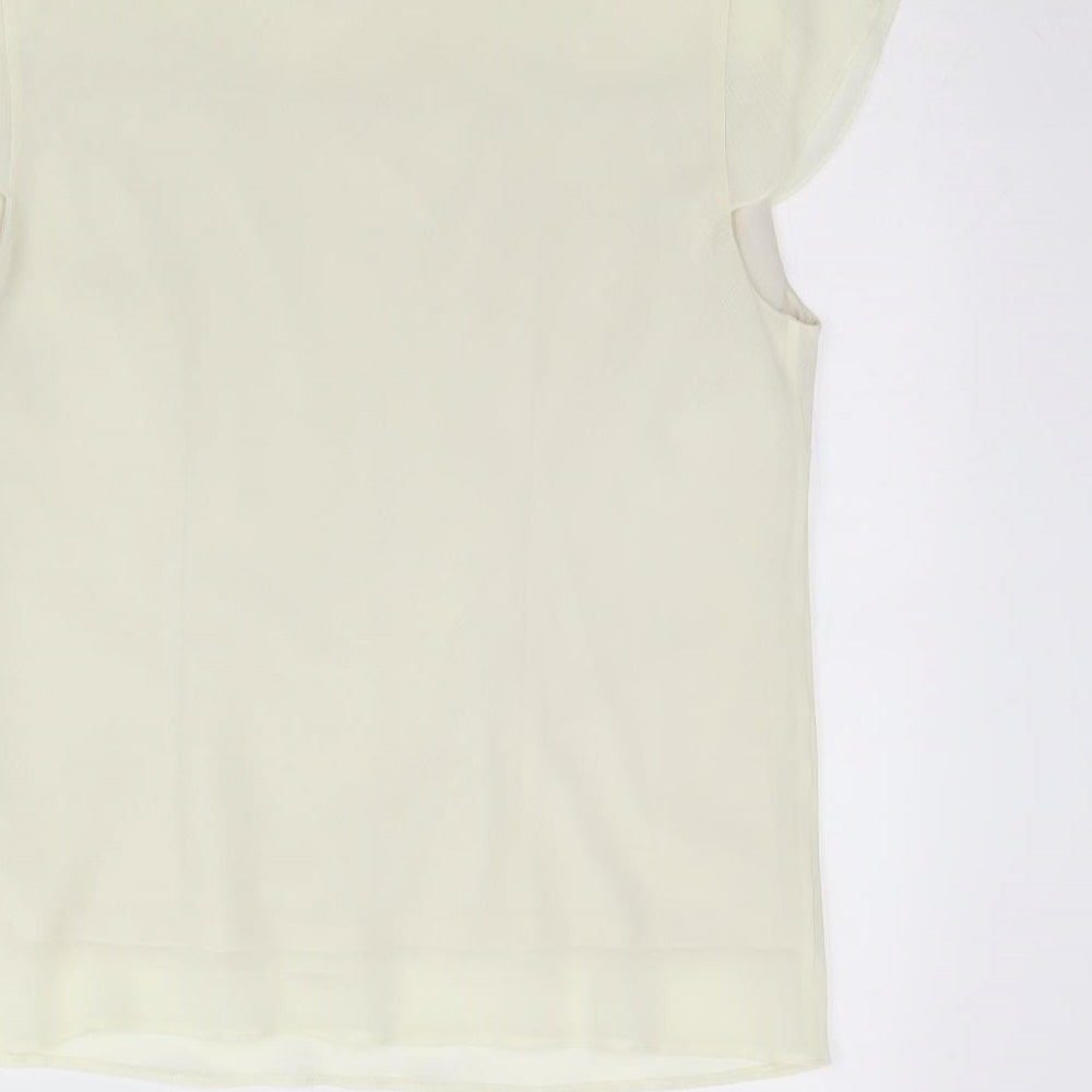 Womens UK Size 14 BHS Ivory Basic Blouse