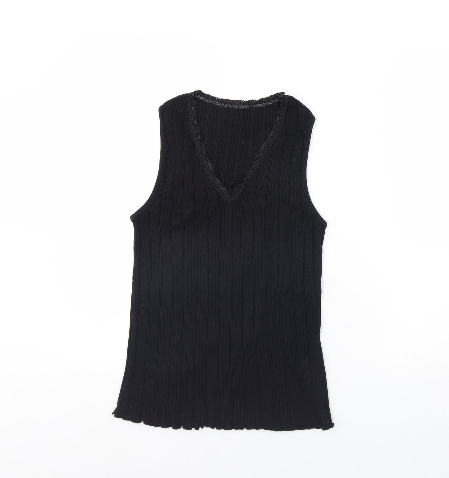 Womens UK Size 14 BHS Black Basic Tank
