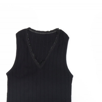 Womens UK Size 14 BHS Black Basic Tank