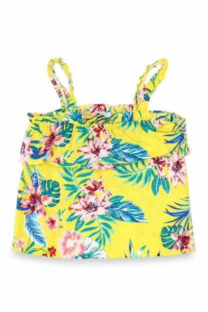 Primark Girls Yellow Floral  Basic Blouse Size 9 Years
