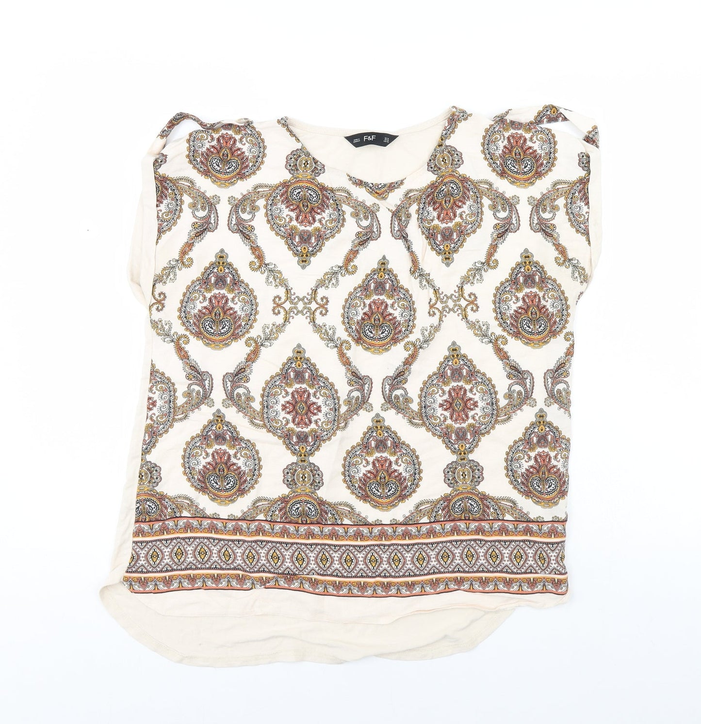 F&F Womens Beige   Basic Blouse Size 14