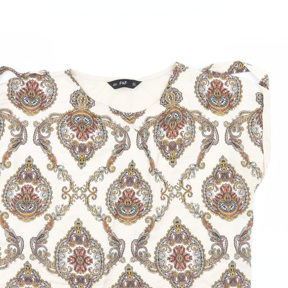 F&F Womens Beige   Basic Blouse Size 14