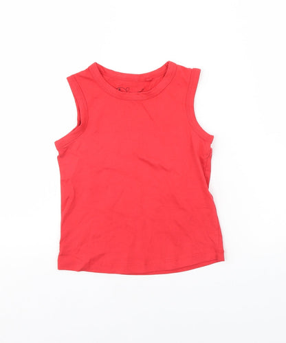 Hullabaloo Boys Red   Basic Tank Size 3 Years