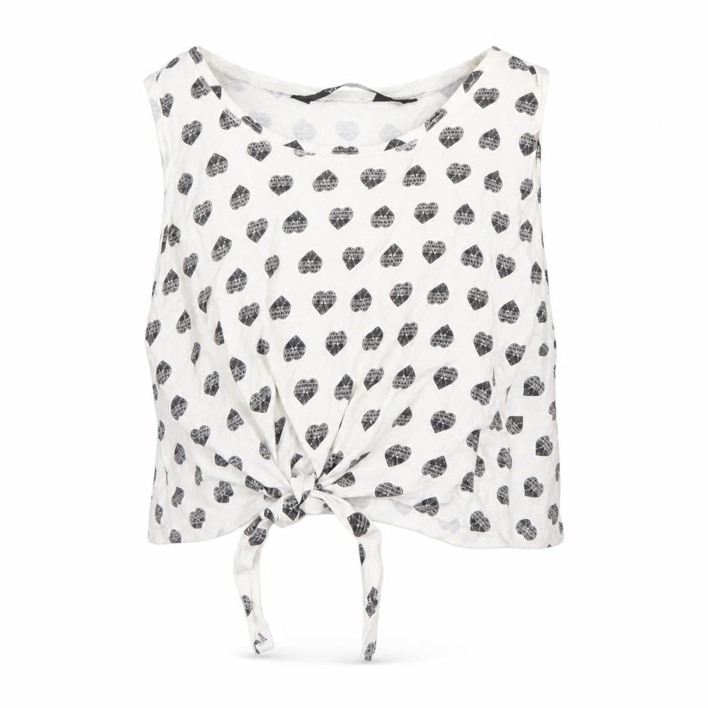 New Look Girls White Spotted  Basic Tank Size 9 Years
