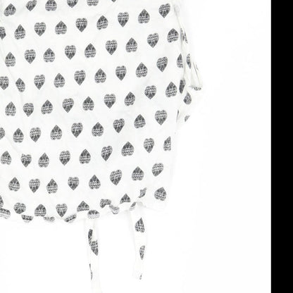 New Look Girls White Spotted  Basic Tank Size 9 Years