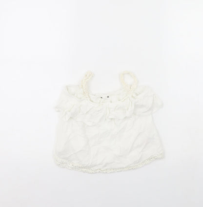 Primark Girls White   Basic Tank Size 8 Years