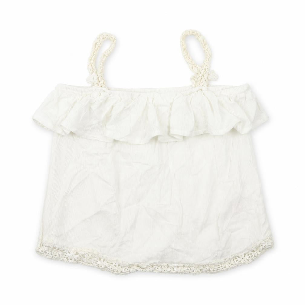 Primark Girls White   Basic Tank Size 8 Years