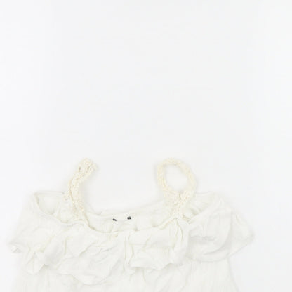 Primark Girls White   Basic Tank Size 8 Years