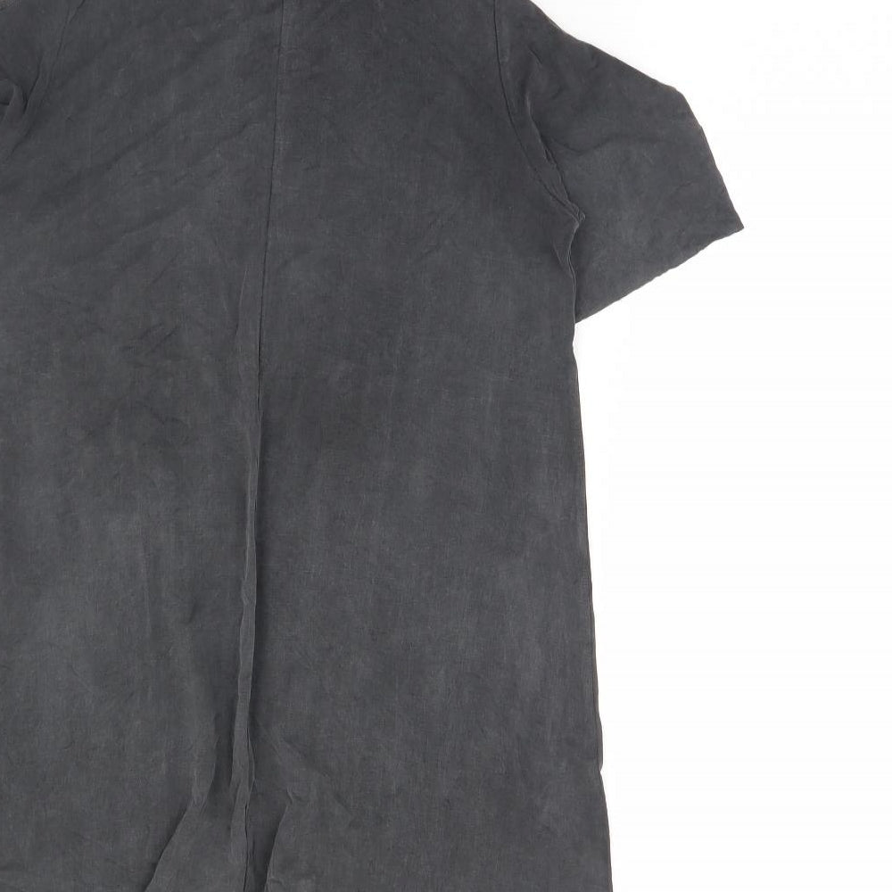 Womens UK Size S Zara Grey Basic Blouse