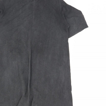 Womens UK Size S Zara Grey Basic Blouse