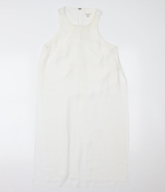 Womens UK Size 6 River Island White Basic Tank