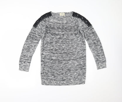 Womens UK Size 10 Papaya Grey Pullover Jumper