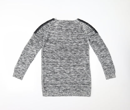 Womens UK Size 10 Papaya Grey Pullover Jumper