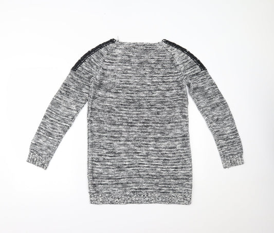 Womens UK Size 10 Papaya Grey Pullover Jumper