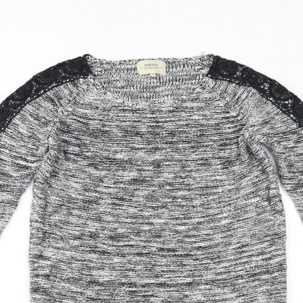 Womens UK Size 10 Papaya Grey Pullover Jumper