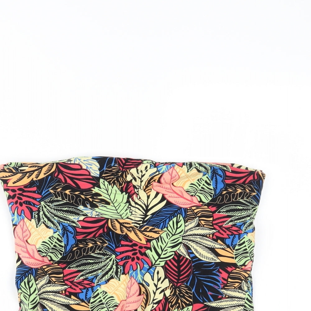 Papaya Womens Multicoloured Floral  Basic T-Shirt Size 10