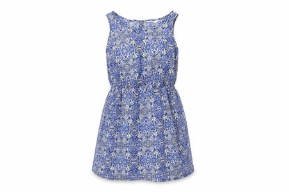 Papaya Womens Blue Floral  Fit & Flare  Size 10