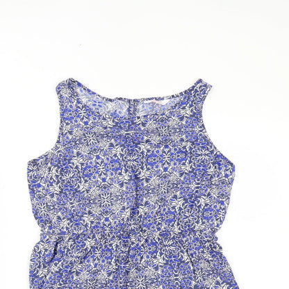 Papaya Womens Blue Floral  Fit & Flare  Size 10