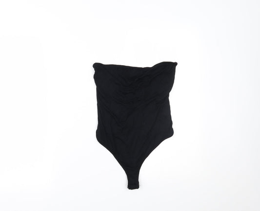 PRETTYLITTLETHING Womens Black   Bodysuit One-Piece Size 10