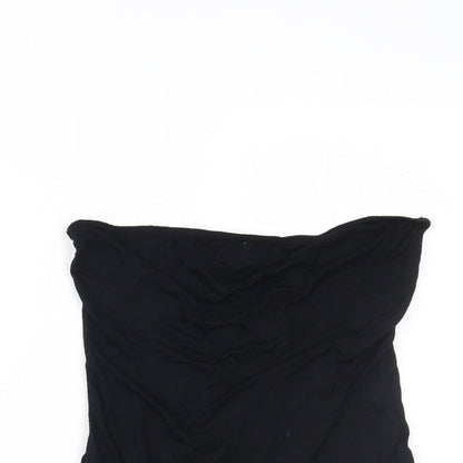 PRETTYLITTLETHING Womens Black   Bodysuit One-Piece Size 10