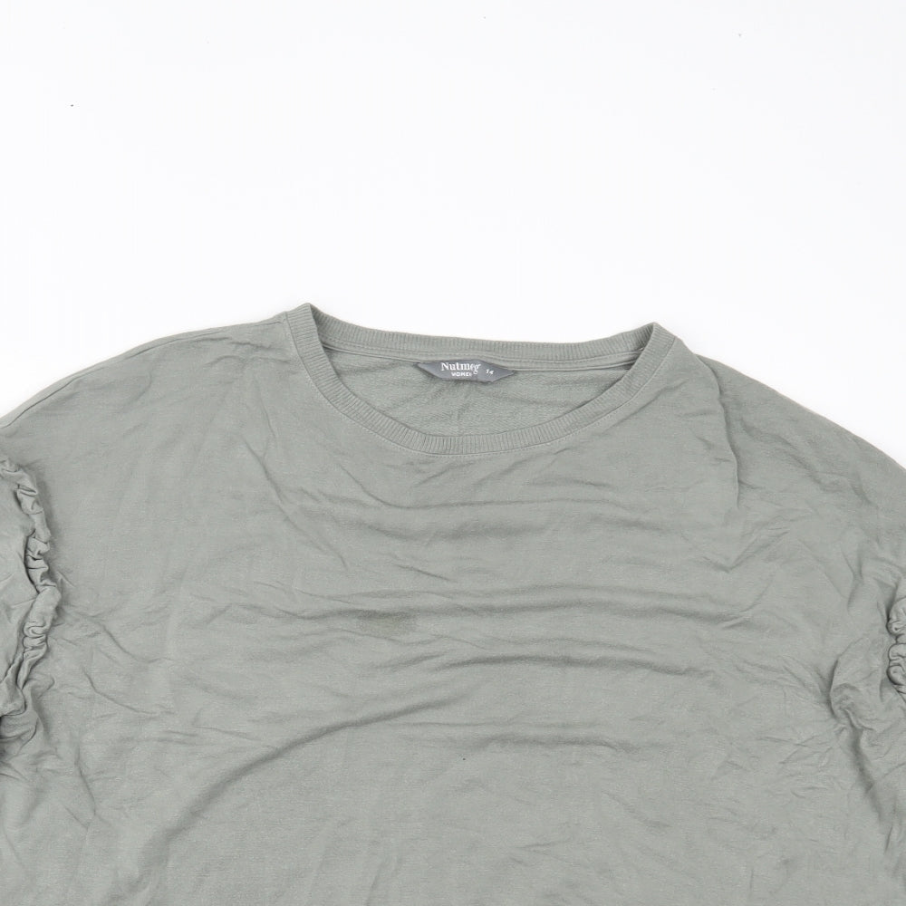 Nutmeg Womens Green   Basic Blouse Size 14