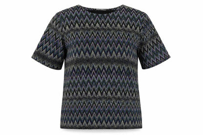 Casamia Womens Multicoloured Geometric Basic T-Shirt One Size